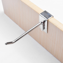 批发卡方钢钩子方管货架挂钩 卡方管不锈钢色直钩服装饰品钩