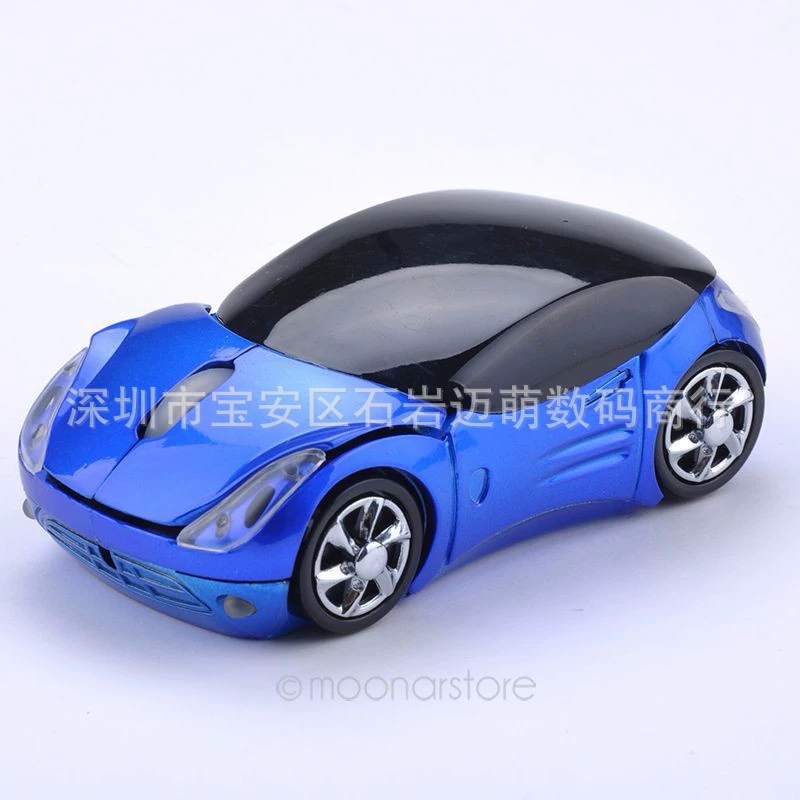 Wireless Mouse (Ferrari) 2.4G / Bluetooth, 3D Car Shape, Folding Compact, 800–1600 DPI