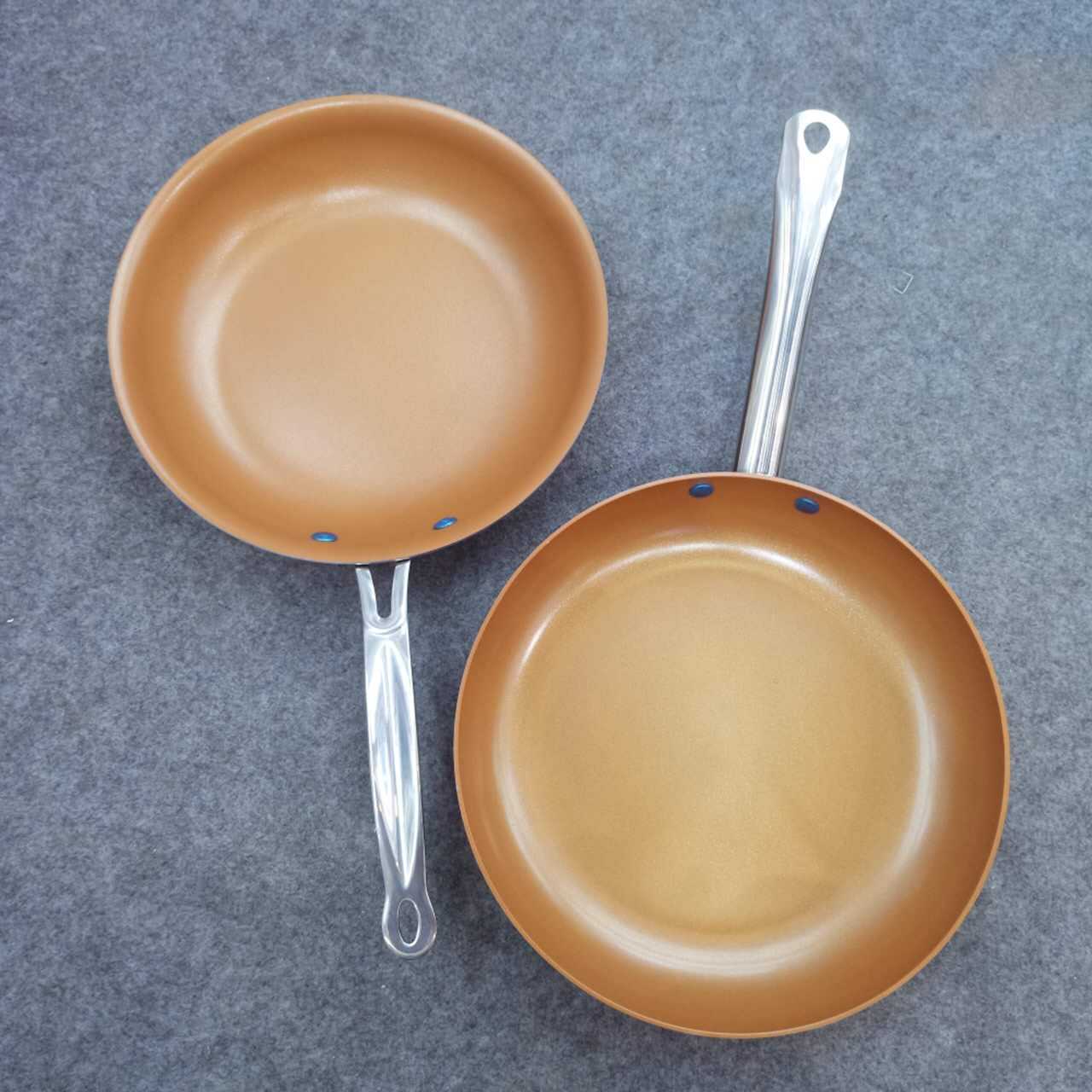 Suministro directo de fábrica de metal pintura de aluminio olla de exportación de comercio exterior europeo y americano sartén mango de metal al por mayor