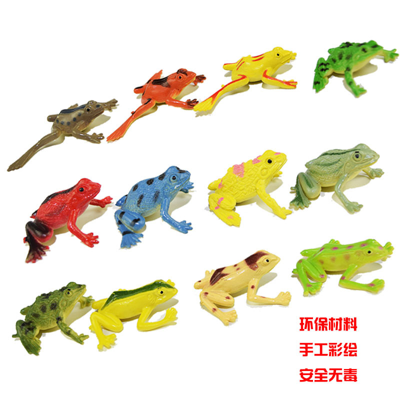 Simulación transfronteriza modelo marino 12 tipos de submarino animal adornos Rana Goldfish niños puesto juguetes al por mayor