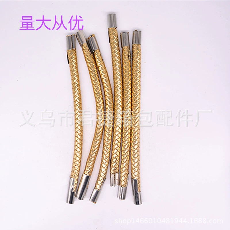 Спотовые поставки PU плетеная ручка женская сумка ручной ремень золотой ремень