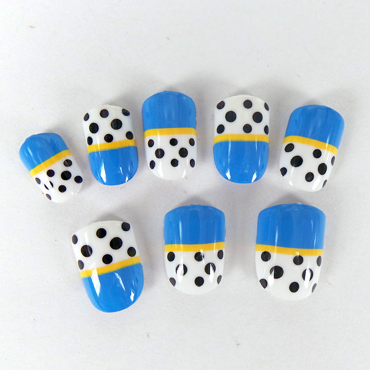 24-Piece Short Nail Tips for Women, Adult Nail Patches, Two-Tone Splicing Fake Nails, Comfortable and Breathable 24-Piece Short Nail Tips for Women, Adult Nail Patches, Two-Tone Splicing Fake Nails, Comfortable and Breathable