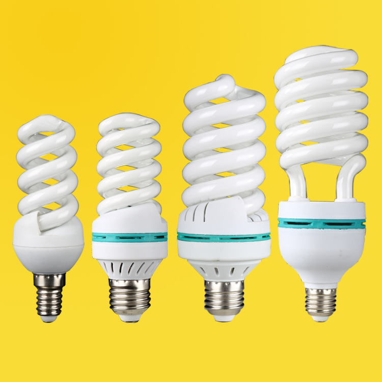 Factory wholesale tricolor energy-saving lamp screw bayonet bulb yellow white light energy-saving bulb 26W40W