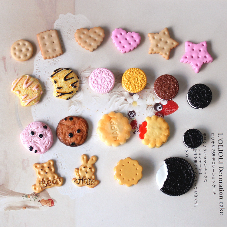 Japan resin cake biscuits food play Japan Korea pocket DIY cream glue drop mobile phone shell material wholesale