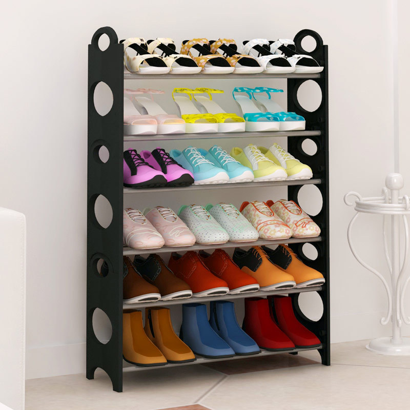 厂家直销家优心牌侧板组装鞋架,收纳架家用组装防尘鞋架6层18双
