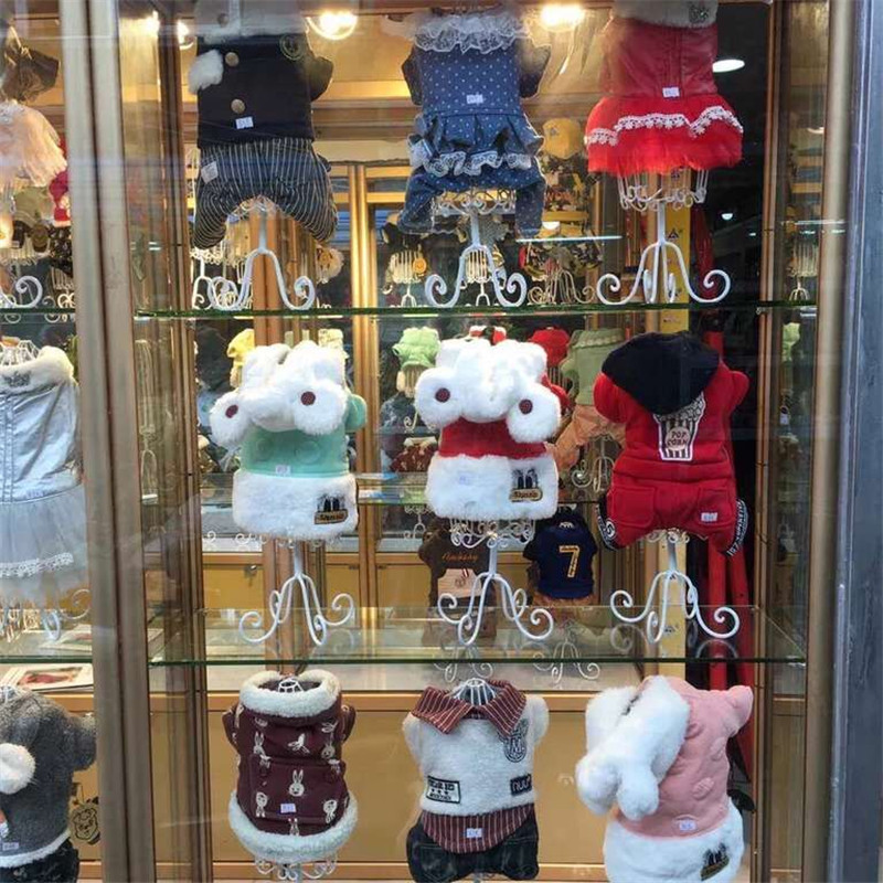 Ropa para mascotas estante de exhibición de hierro vintage percha para mascotas gato perro ropa para mascotas percha ventas directas de la fábrica
