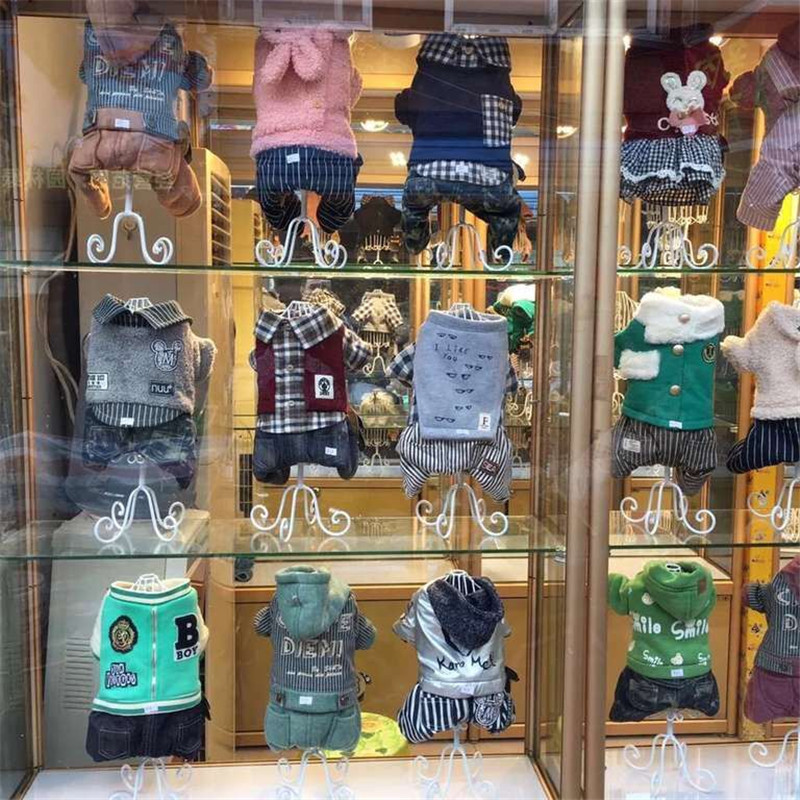 Ropa para mascotas estante de exhibición de hierro vintage percha para mascotas gato perro ropa para mascotas percha ventas directas de la fábrica