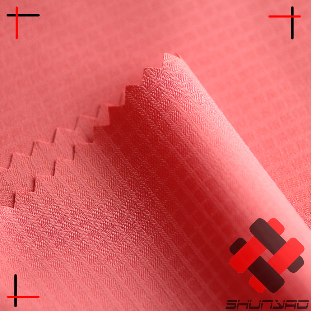 舜尧 机械弹斜格春亚纺 全涤微弹正反格子衬衫面料