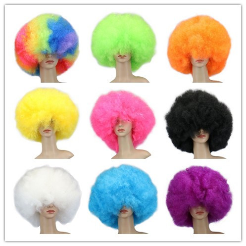 200g oversized explosive head fan wig fluffy unisex multi-color short hair dance party Carnival 200g oversized explosive head fan wig fluffy unisex multi-color short hair dance party Carnival