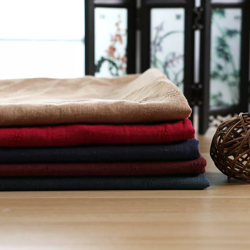40支亚麻棉 205g亚麻面料 衬衫裤子沙发布料1552人字形亚麻面料