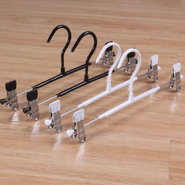 服装店裤架裤夹子强力浸塑裤夹晾衣架加厚防滑挂裤子裤挂JK裙夹