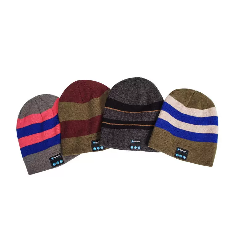 新款发布出口蓝牙耳机针织太阳帽旅游冬帽时尚新款音乐运动帽清仓