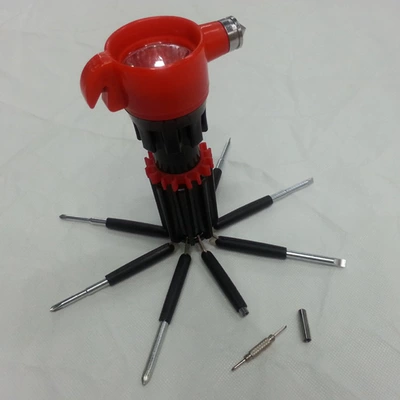 Qəza çəkici hammer with screwdriver flashlight