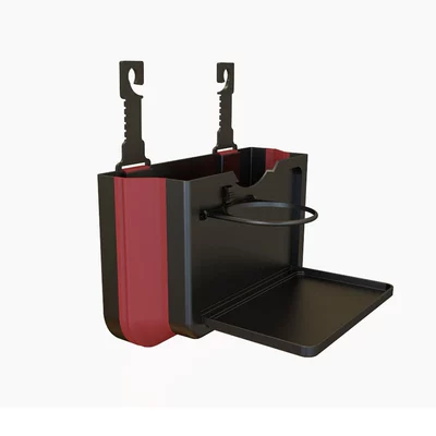 Cooler Foldableing Car Trash Can Creative Hanging Multi-Functional Car Storage Cup Holder Storage Box Organizer Box (Car storage bag/box) - black-241635cm