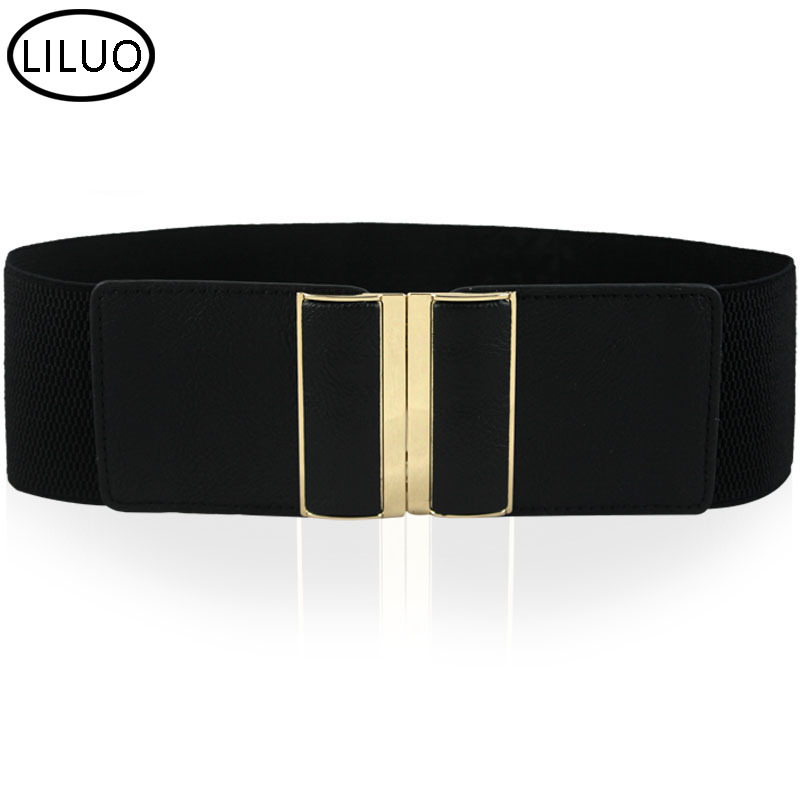 6cm de ancho simple sello elástico de la cintura de las mujeres abajo chaqueta cinturón decorativo versátil elástico cinturón ancho ventas directas de la fábrica