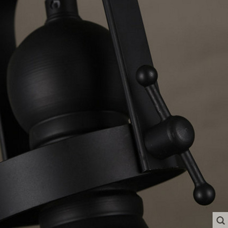 Loft retro estilo industrial araña sola cabeza restaurante bar araña cafetería bar lámpara de cristal Fuente de la fábrica