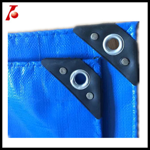 Source Manufacturer Blue Orange Two-Color Pe Woven Tarpaulin Double-Sided Coated Sunshade Waterproof Truck Train Field Cover Cloth