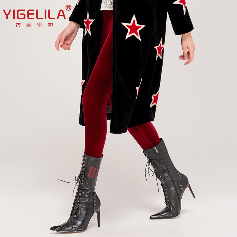 YIGELILA Winter New Warm Velvet Stretch Foot Slim Fit Bottoming Pants 5352 YIGELILA Winter New Warm Velvet Stretch Foot Slim Fit Bottoming Pants 5352