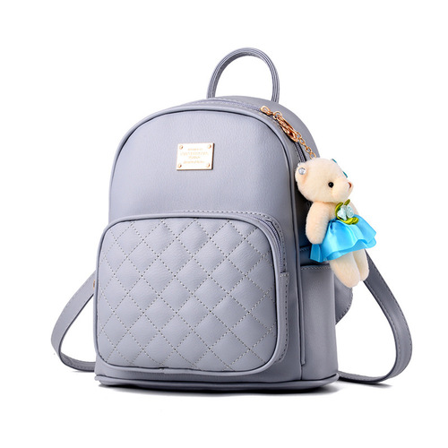  Autumn and Winter New Large Capacity Casual Backpack Korean Style Trendy Fashion Ladies Bag Bear School Bag One Piece Dropshipping