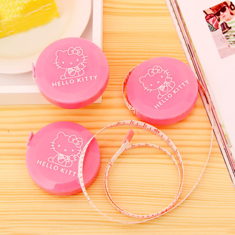 供应 hello kitty可爱自动伸缩卷尺 卡通公仔卷尺 KT猫迷你拉尺