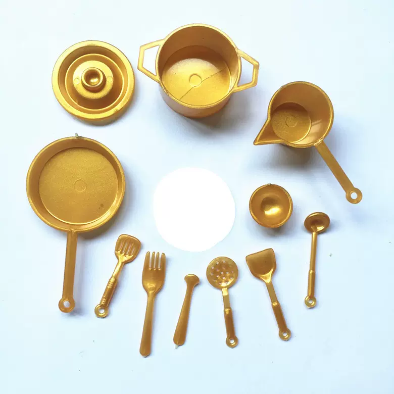 厂家批发日韩DIY食玩小盘子1:12娃娃屋厨房餐具模型配件厨房模型