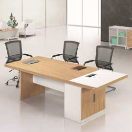 时尚板式会议桌公司学校会议台接待室会客桌长方形会议桌