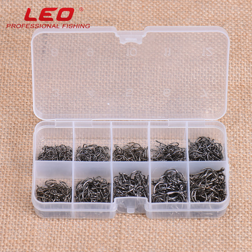 27072 [Black gold boxed tube with Iseni mixed package] 3#-12#600PCS fishhook fishing needle with hole
