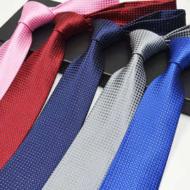 现货领带 男士商务休闲职业领带 涤纶丝箭头型提花银丝领带