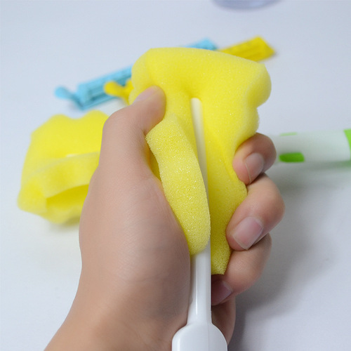 Factory direct sale Aixin high-quality detachable replacement baby sponge bottle cleaning brush, cup brush, bottle brush