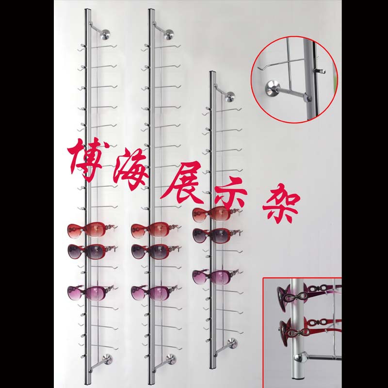 铝合金墙面展示架眼镜挂条 太阳镜展示架 眼镜架子展示架墨镜展架