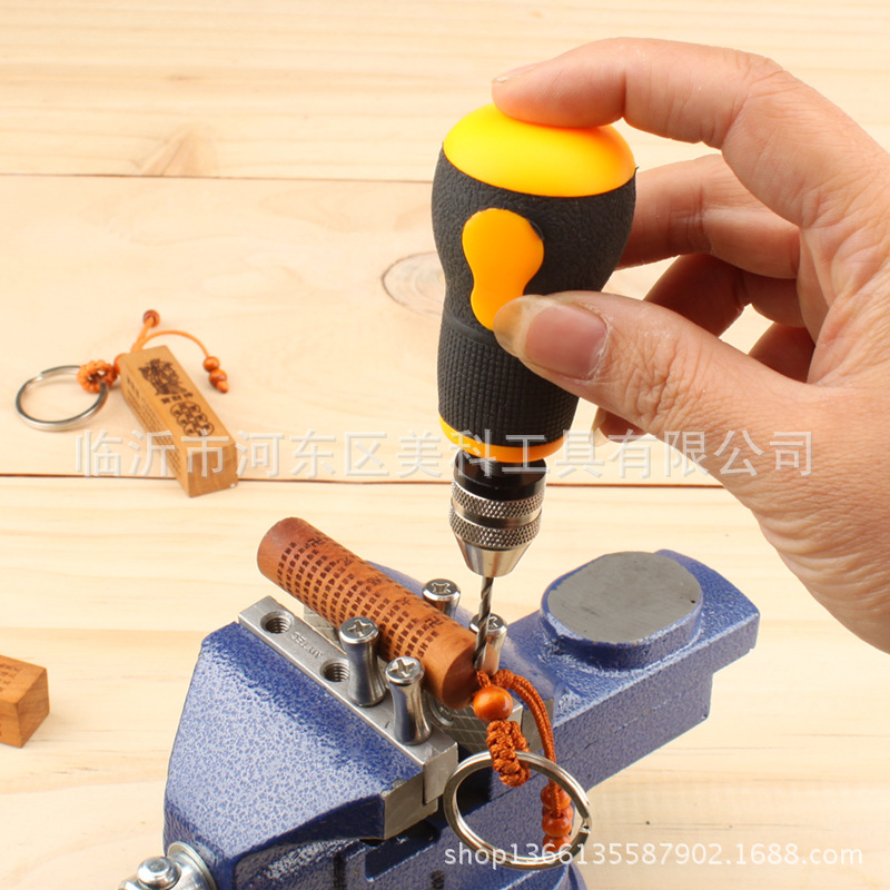 Meike mini Mango antideslizante taladro de torsión de mano con cabeza de rábano pequeño modelo de giro de mano Wenwan taladro de mano herramienta de perforación