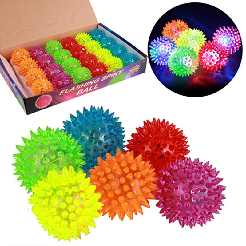 Flashing elastic massage ball, glowing ball for jumping, toy, wholesale