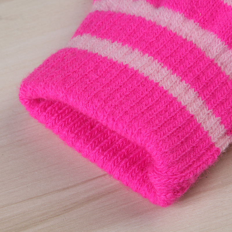 Shunzun pantalla táctil de punto pantalla táctil a rayas guantes de invierno al aire libre a prueba de frío accesorios de ropa al por mayor logotipo personalizable