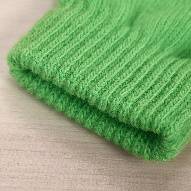 El lugar del fabricante puede agregar un logotipo para tejer color sólido otoño e invierno para niños, jacquard mágico cálido, guantes de pesca de ciclismo engrosados