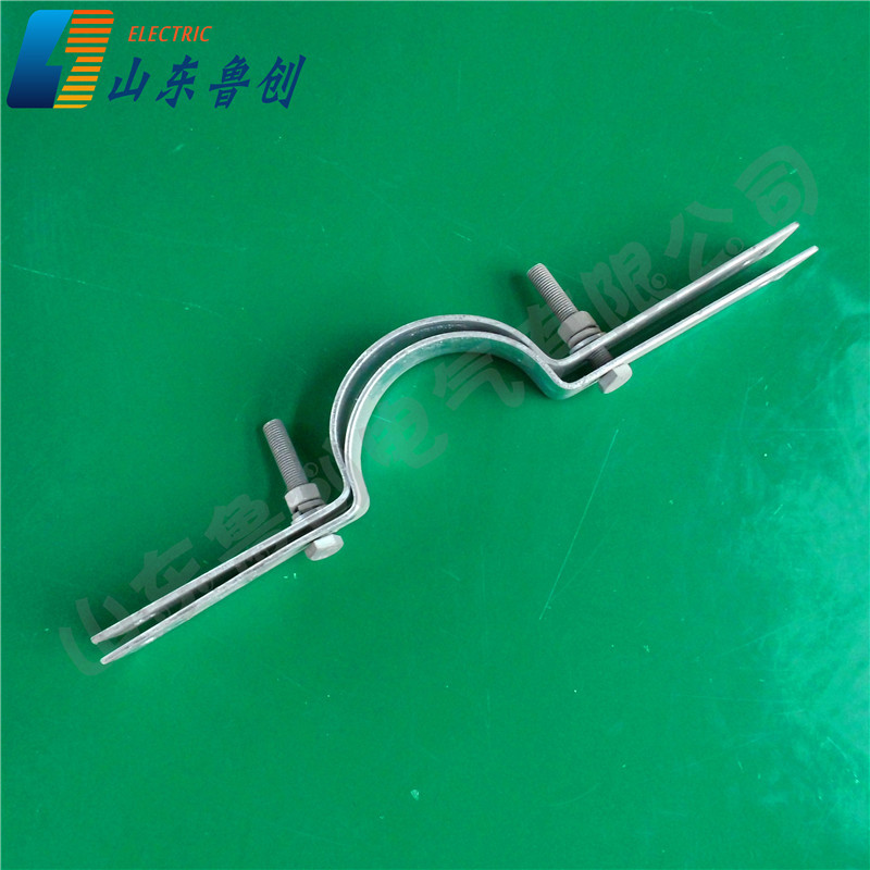 杆用热镀锌扁铁抱箍紧固件紧固夹具ADSS/OPGW光缆用热镀锌产品