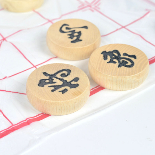 Starting Without Cracking Solid Wood Chinese Chess Wooden Leisure Brain-Teasing Game Set Wholesale for Primary and Middle School Students