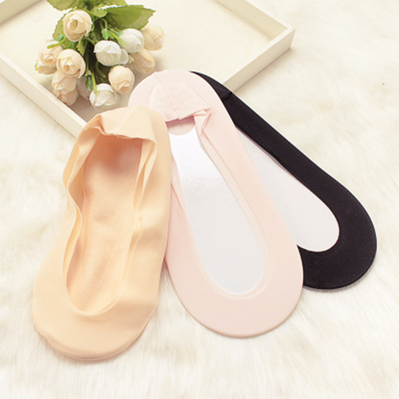 Counter Genuine Boat Socks Thin Summer Shallow Mouth Invisible Women's Ice Stockings Korea Do Not Fall Silicone Non-slip Short Socks Cover