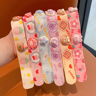 Children's bangs broken hair artifact baby does not hurt hair new Velcro little girl cartoon hairpin hairband headdress
