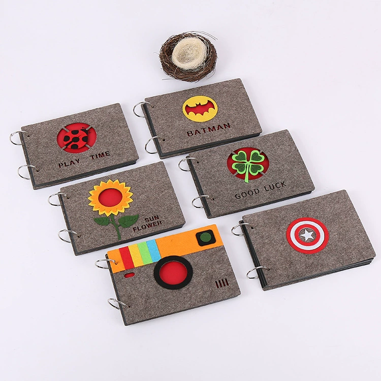 Креативный фотоальбом из фетра ручной работы от Amazon, вырезанный декоративный альбом для детских фотографий, фотоальбом с мультяшными рисунками, может быть персонализирован.