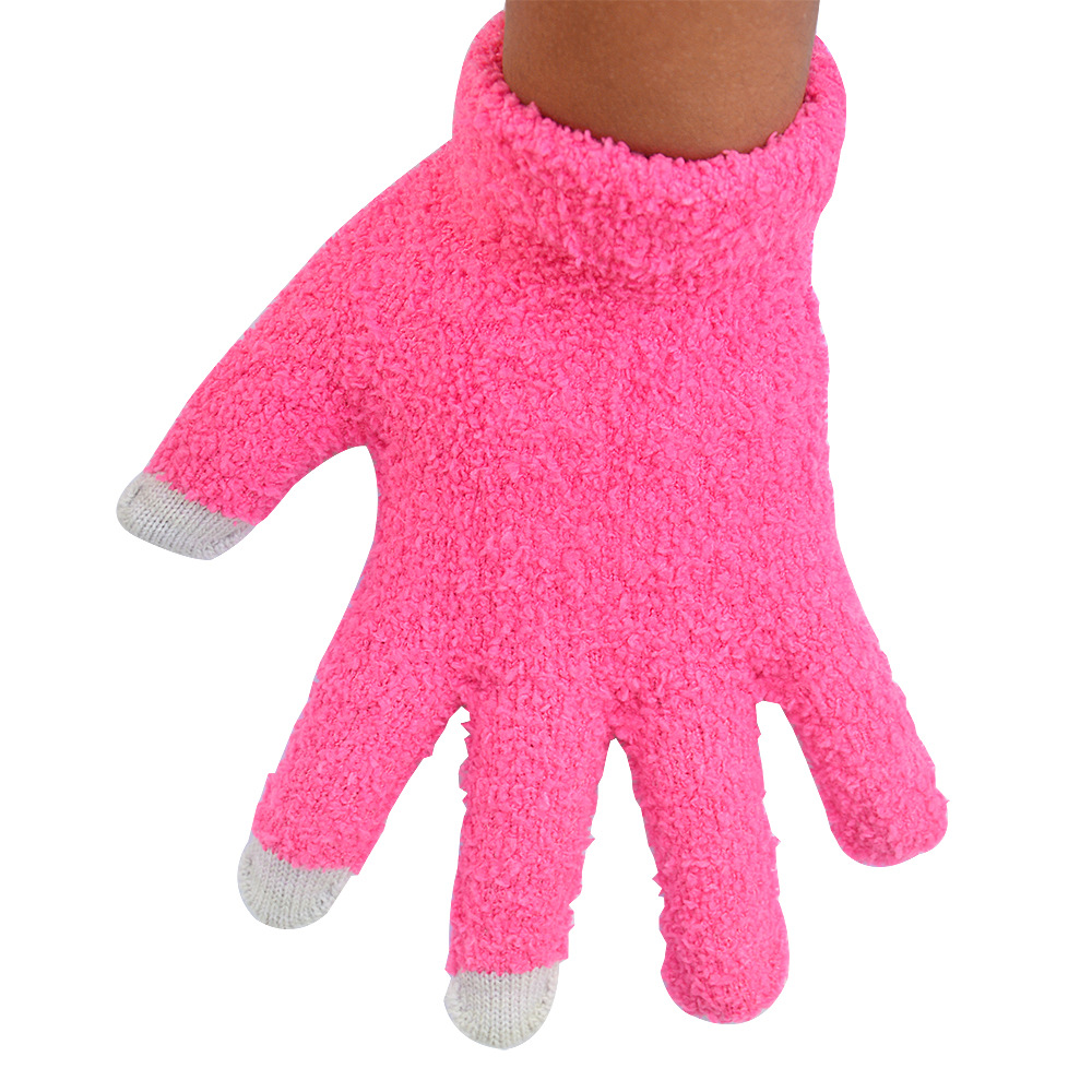 El otoño y el invierno medio de terciopelo cálido guantes de pantalla táctil del teléfono móvil guantes de punto fábrica al por mayor