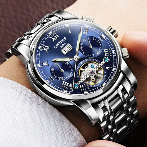 KINYUED multifunctional men's watch fully automatic men's watch luminous mechanical watch cross-border mechanical watch