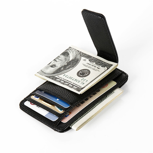 Cross-border hot selling fashionable men's wallet dollar card holder women's magnetic buckle portable creative card holder physical supply