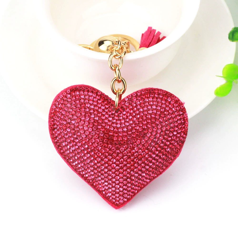 Брелок (в стиле Chanel) сердце с кисточкой, аксессуар DIY, 9×8×2 см