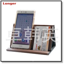 新品皮革手机支座   多功能折叠皮革手机支架holder  LG-S015