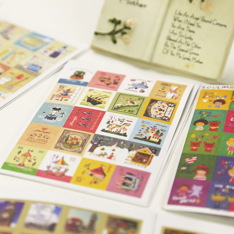 Sticker Postcards (OKEY TINA Little Prince) — 80 Pieces, Korean Vintage Stamp Theme