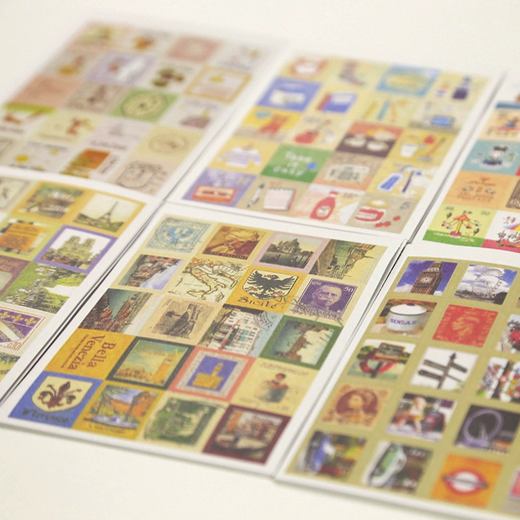 Sticker Postcards (OKEY TINA Little Prince) — 80 Pieces, Korean Vintage Stamp Theme