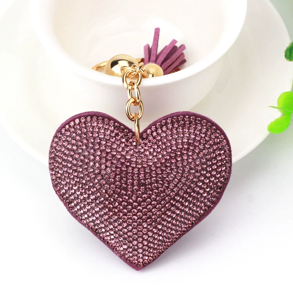 Брелок (в стиле Chanel) сердце с кисточкой, аксессуар DIY, 9×8×2 см