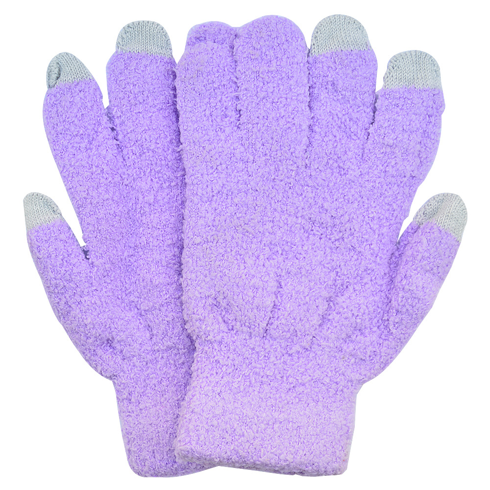 El otoño y el invierno medio de terciopelo cálido guantes de pantalla táctil del teléfono móvil guantes de punto fábrica al por mayor