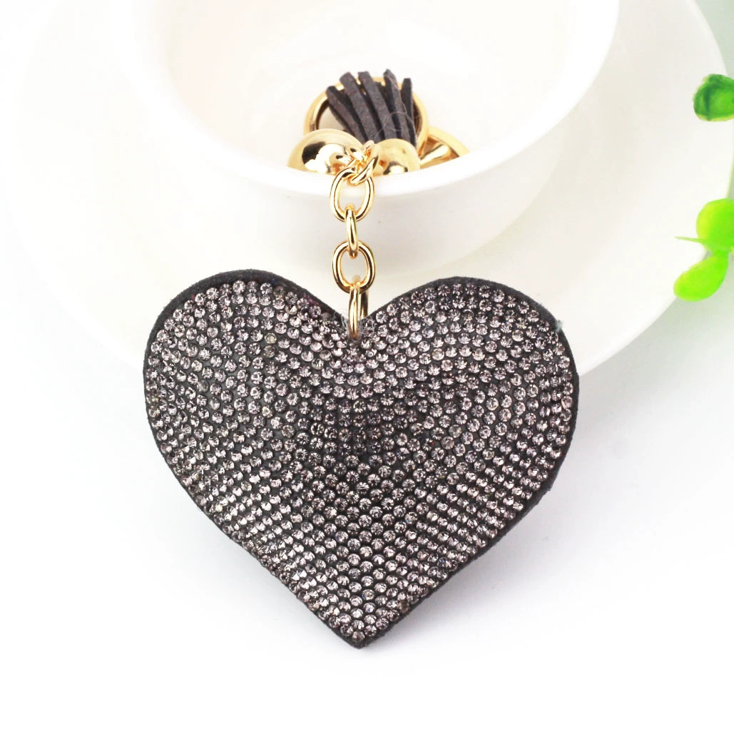 Брелок (в стиле Chanel) сердце с кисточкой, аксессуар DIY, 9×8×2 см