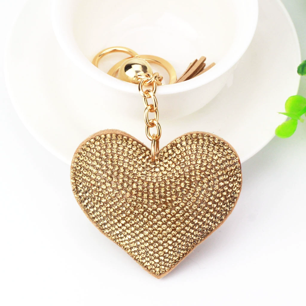 Брелок (в стиле Chanel) сердце с кисточкой, аксессуар DIY, 9×8×2 см